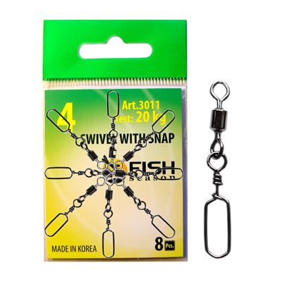 Вертлюжок с застежкой Square, №6 (13 кг), (упак. 10 шт)